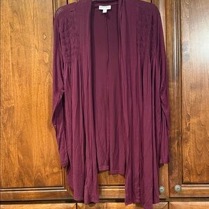 Fashion Bug Burgundy Open Front Cardigan